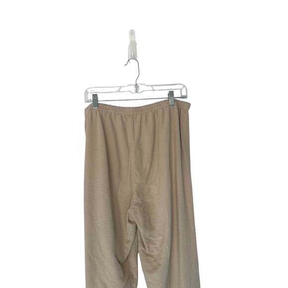 Soft Surroundings Pants Beige Pull On Stretch Relaxed Casual Straight Leg Large - Picture 6 of 11